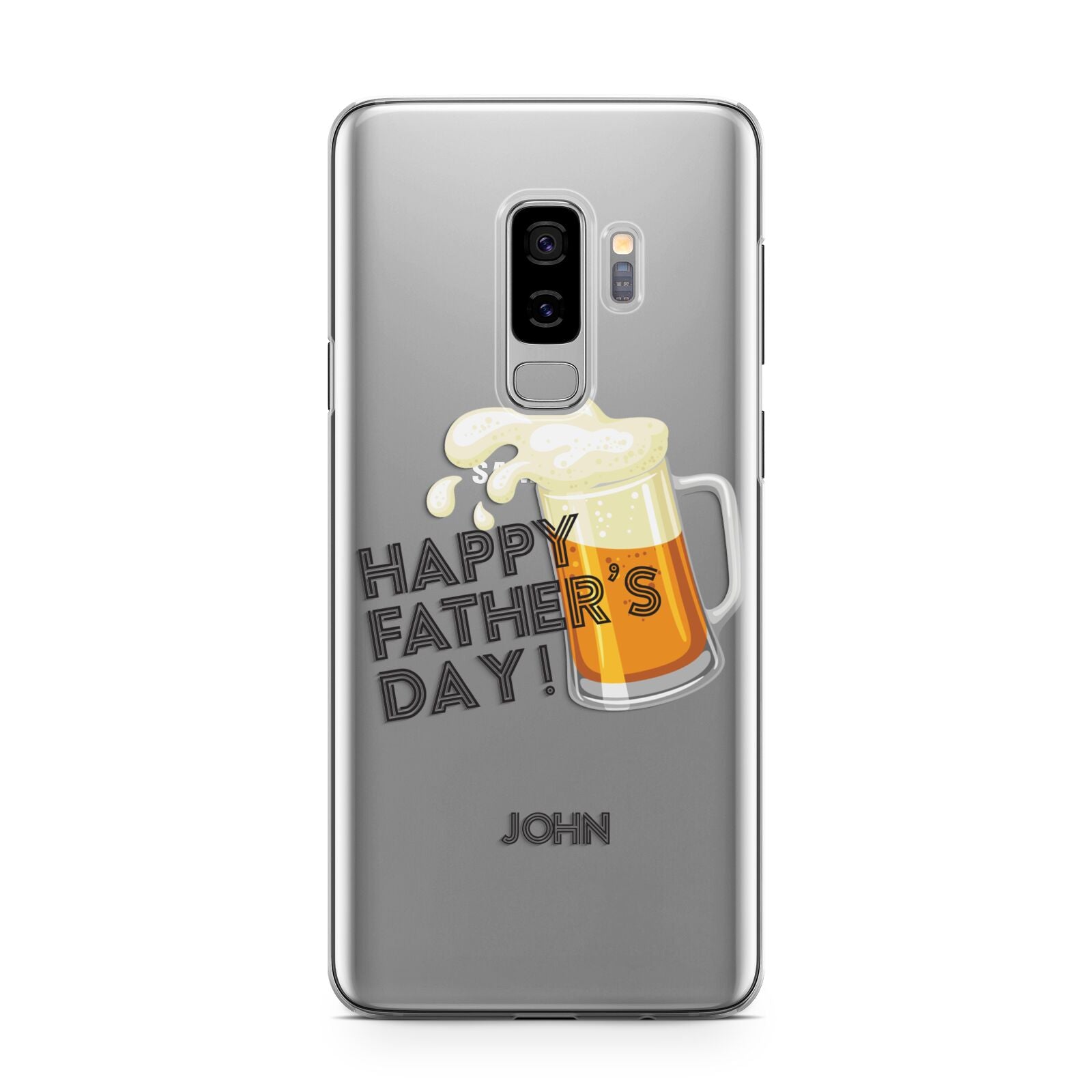Fathers Day Custom Samsung Galaxy S9 Plus Case on Silver phone