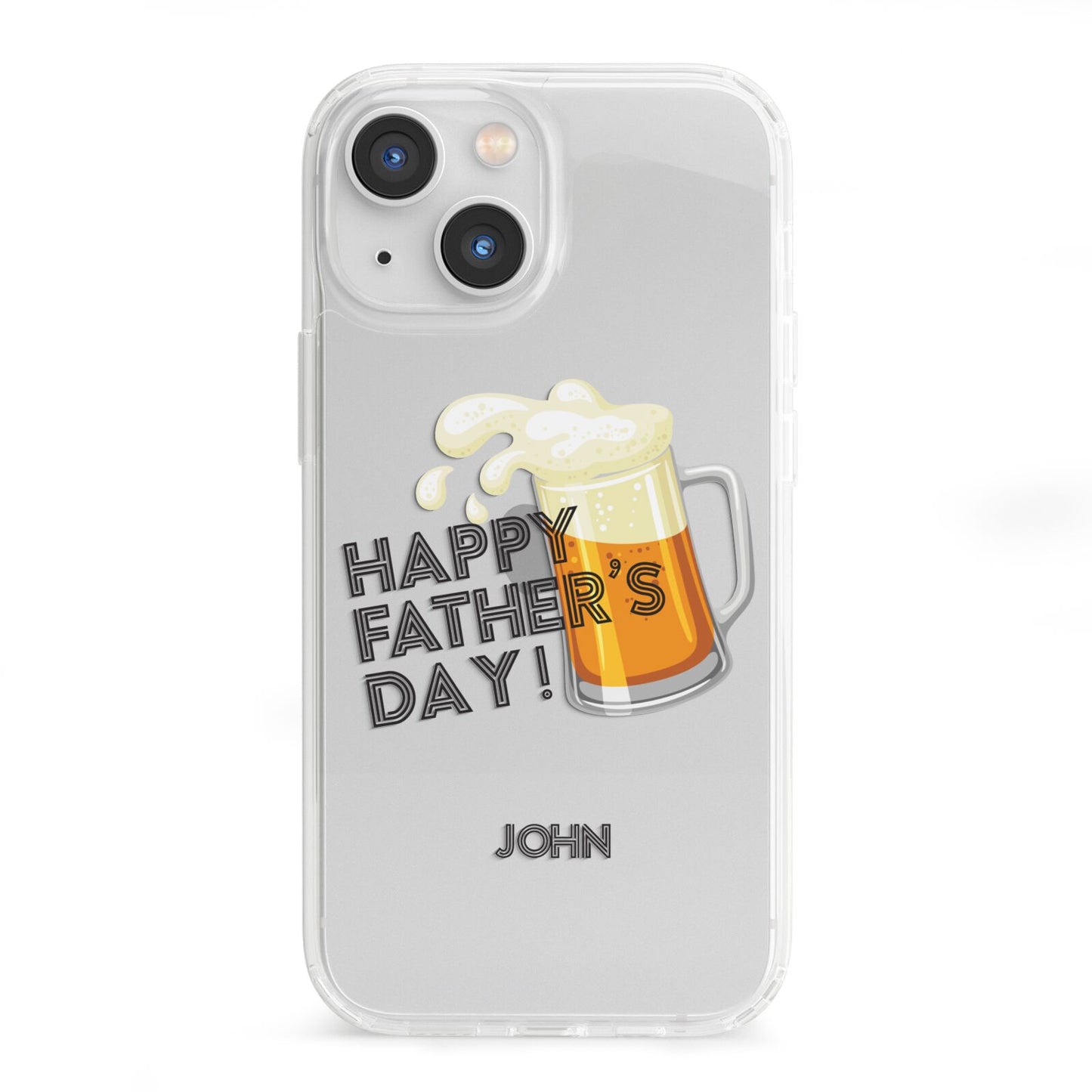 Fathers Day Custom iPhone 13 Mini Clear Bumper Case
