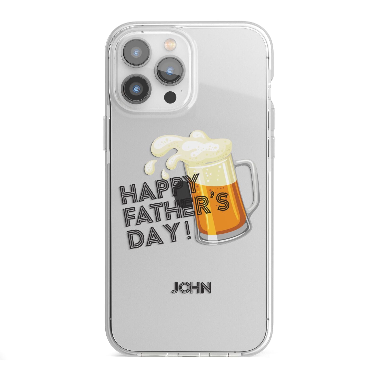 Fathers Day Custom iPhone 13 Pro Max TPU Impact Case with White Edges