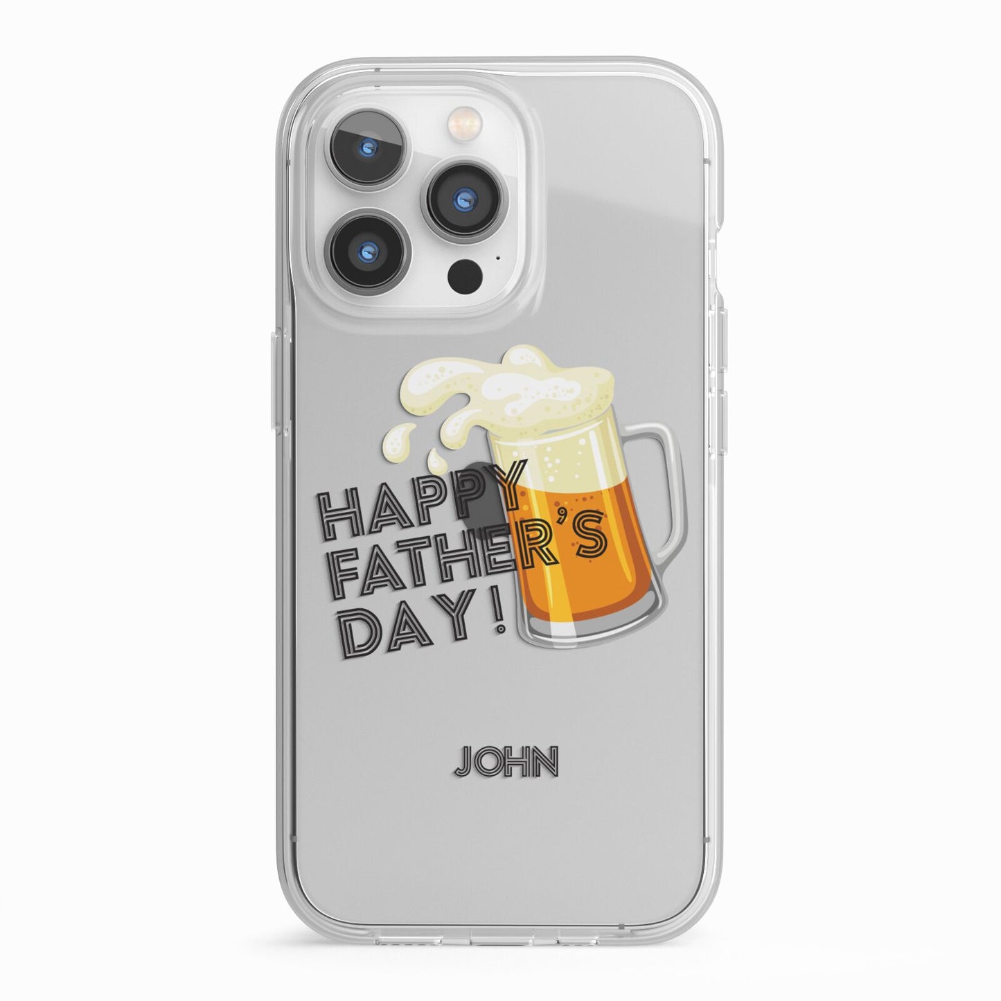 Fathers Day Custom iPhone 13 Pro TPU Impact Case with White Edges