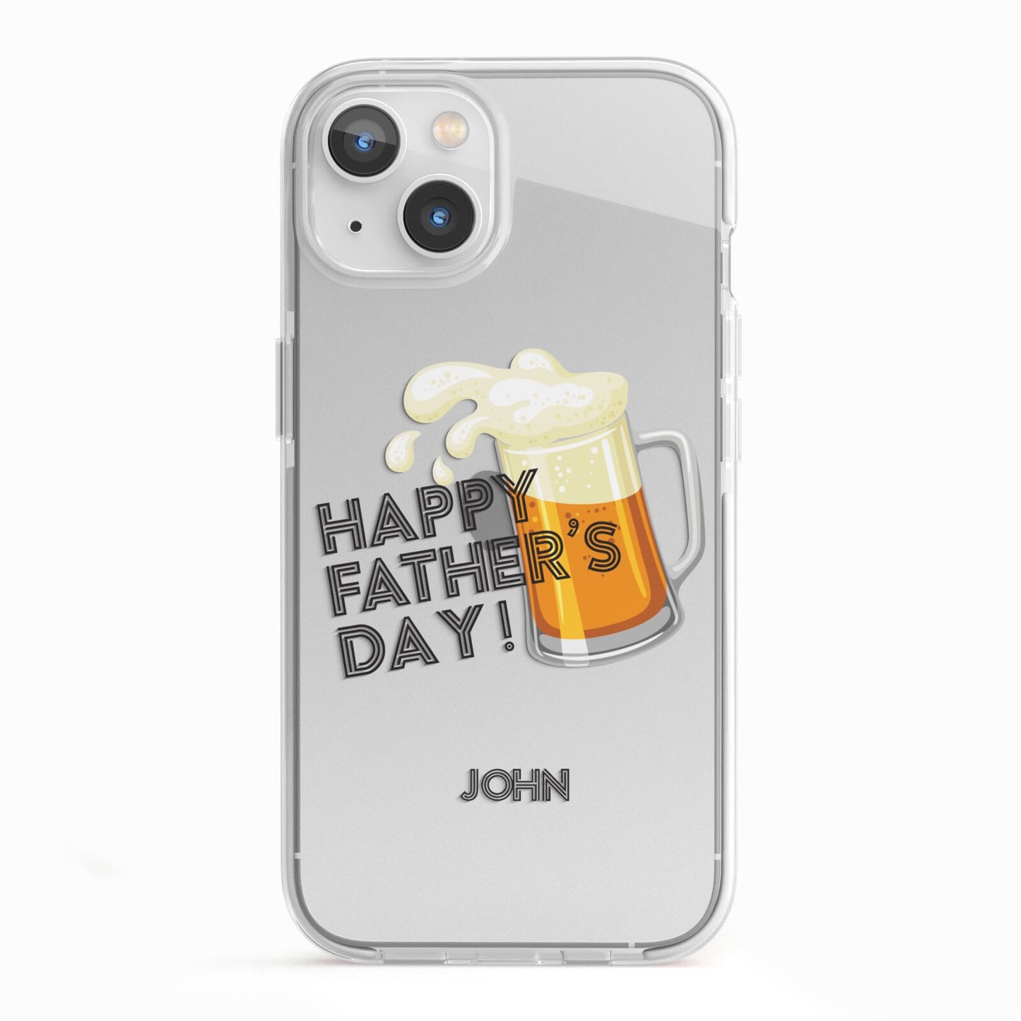 Fathers Day Custom iPhone 13 TPU Impact Case with White Edges
