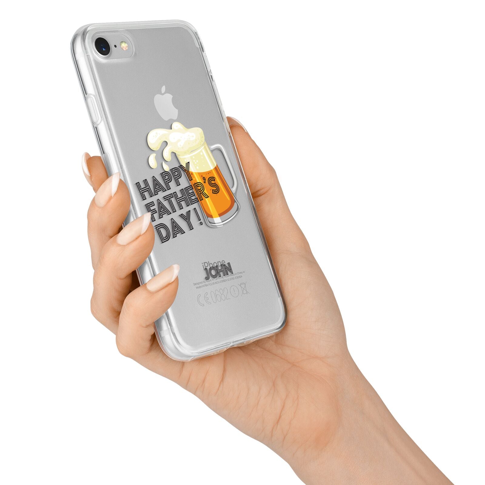 Fathers Day Custom iPhone 7 Bumper Case on Silver iPhone Alternative Image