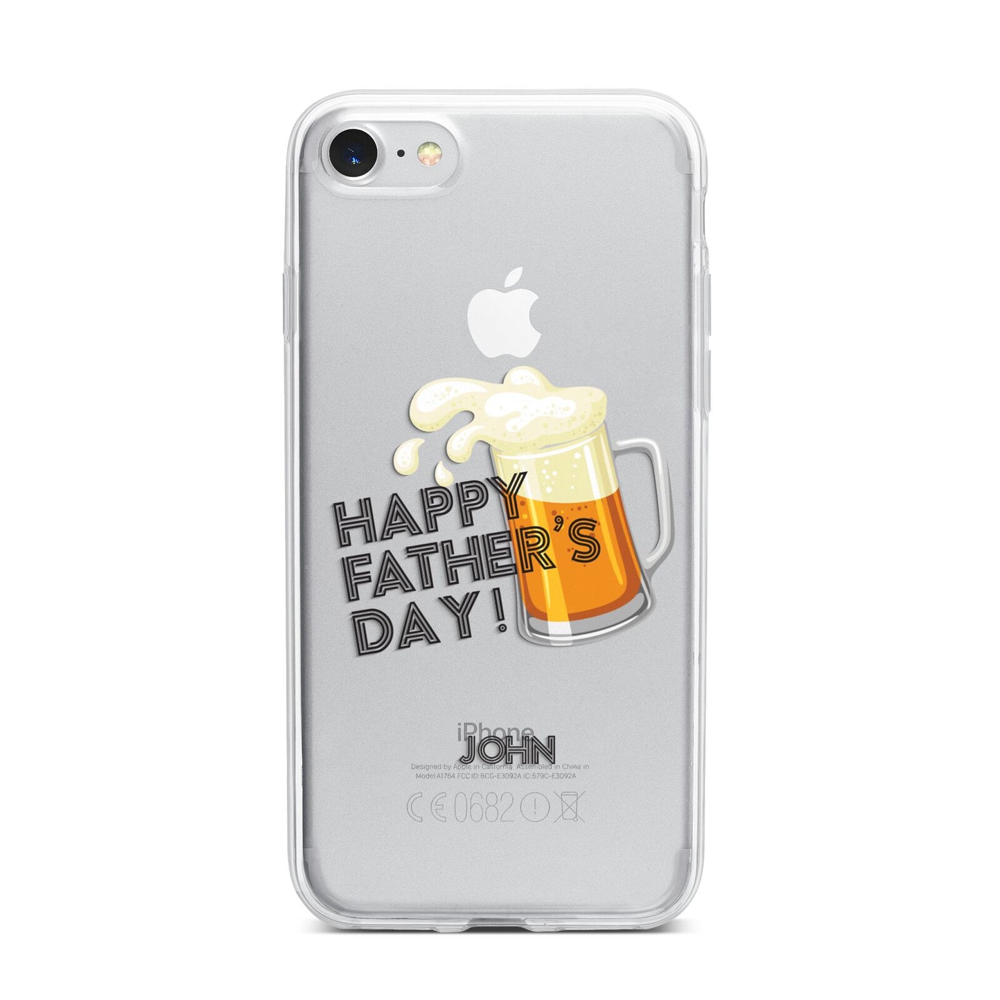 Fathers Day Custom iPhone 7 Bumper Case on Silver iPhone