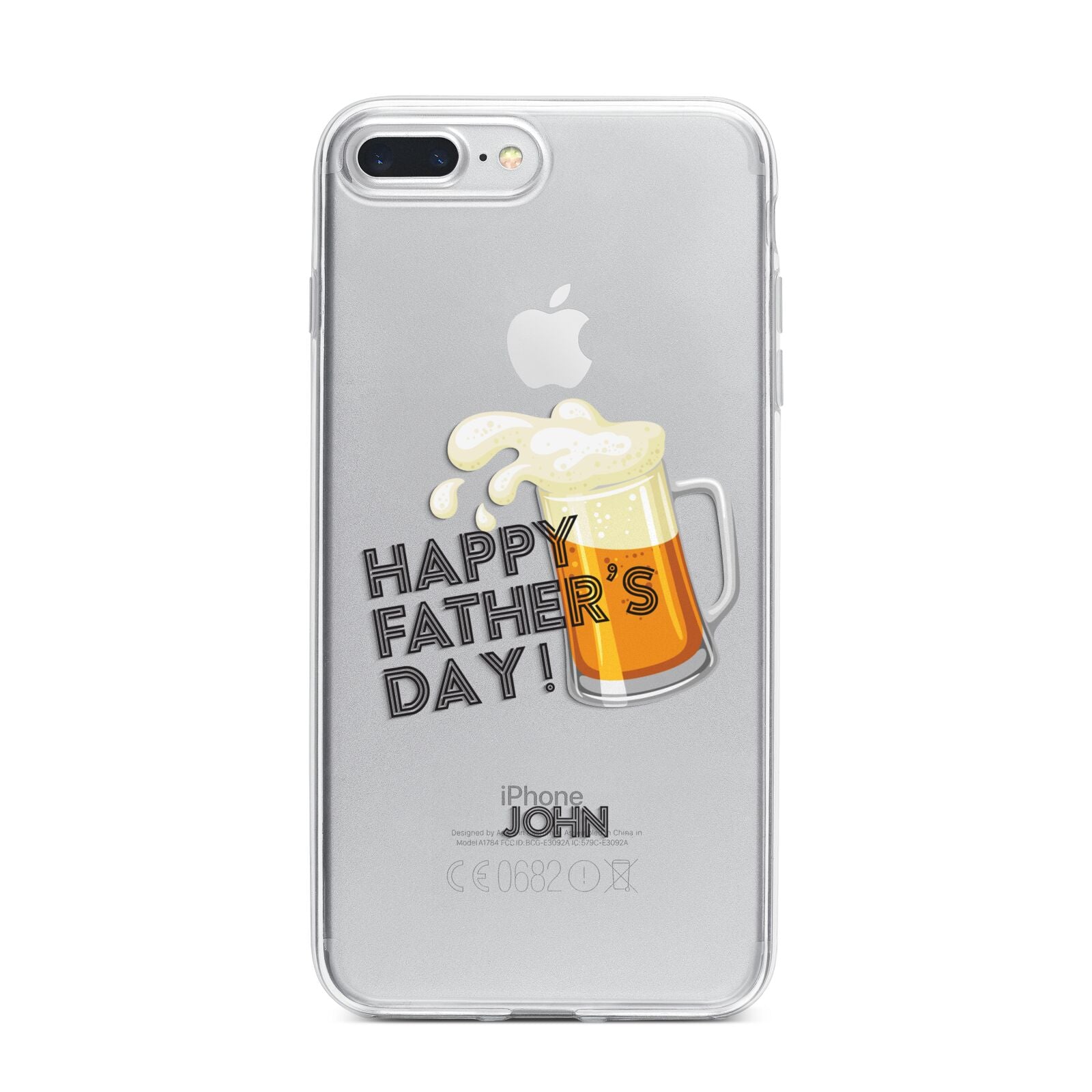 Fathers Day Custom iPhone 7 Plus Bumper Case on Silver iPhone