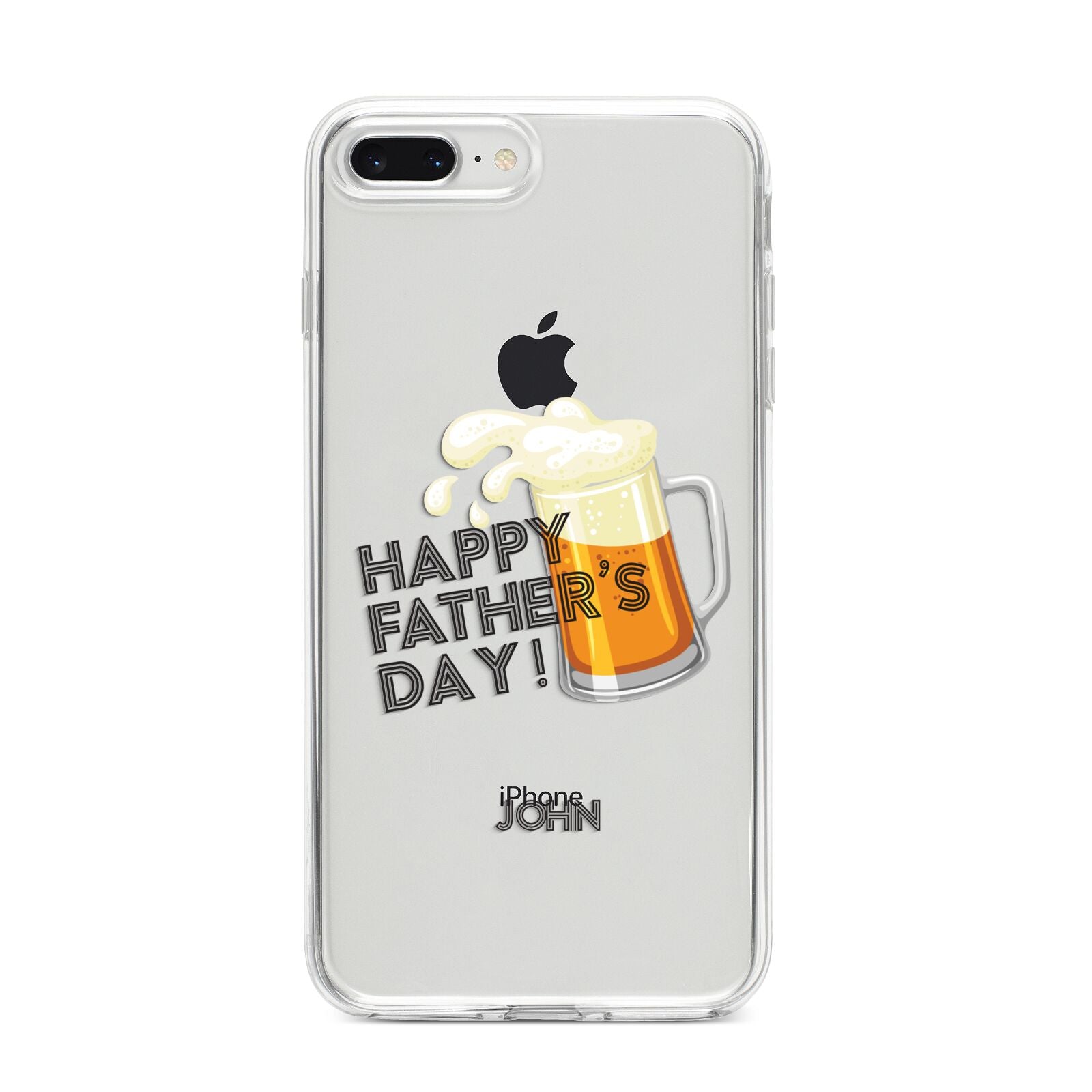 Fathers Day Custom iPhone 8 Plus Bumper Case on Silver iPhone
