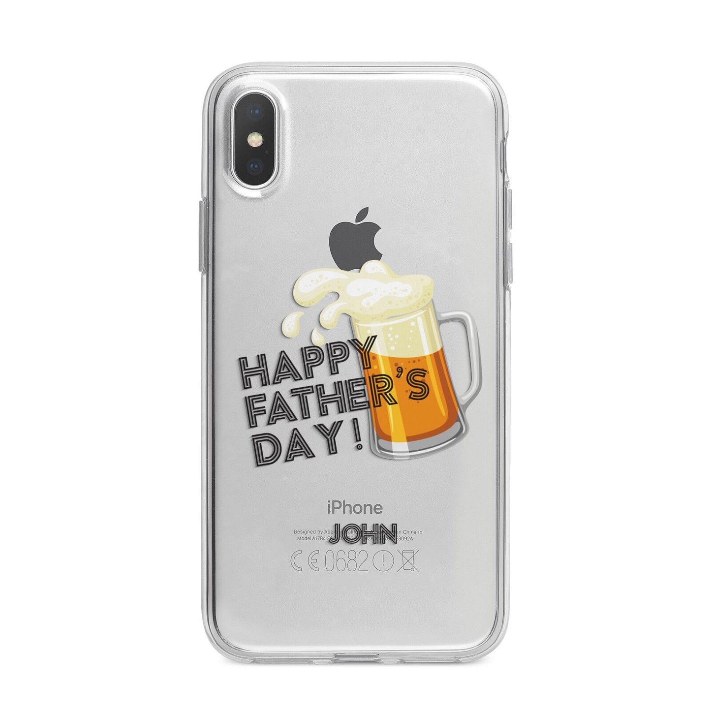 Fathers Day Custom iPhone X Bumper Case on Silver iPhone Alternative Image 1