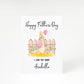 Fathers Day Girl Rabbit A5 Greetings Card