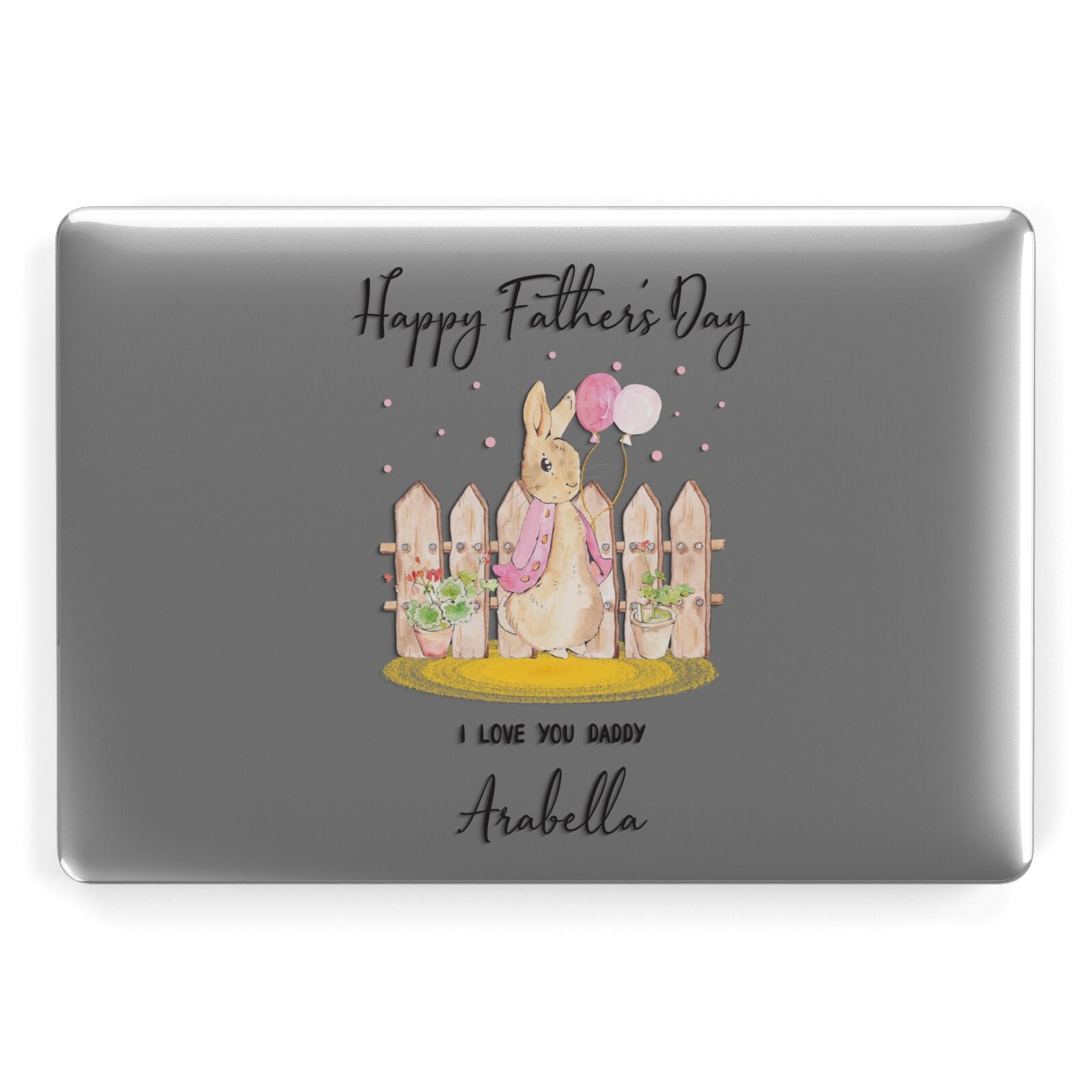 Fathers Day Girl Rabbit Apple MacBook Case