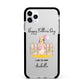 Fathers Day Girl Rabbit Apple iPhone 11 Pro Max in Silver with Black Impact Case
