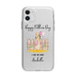 Fathers Day Girl Rabbit Apple iPhone 11 in White with Bumper Case