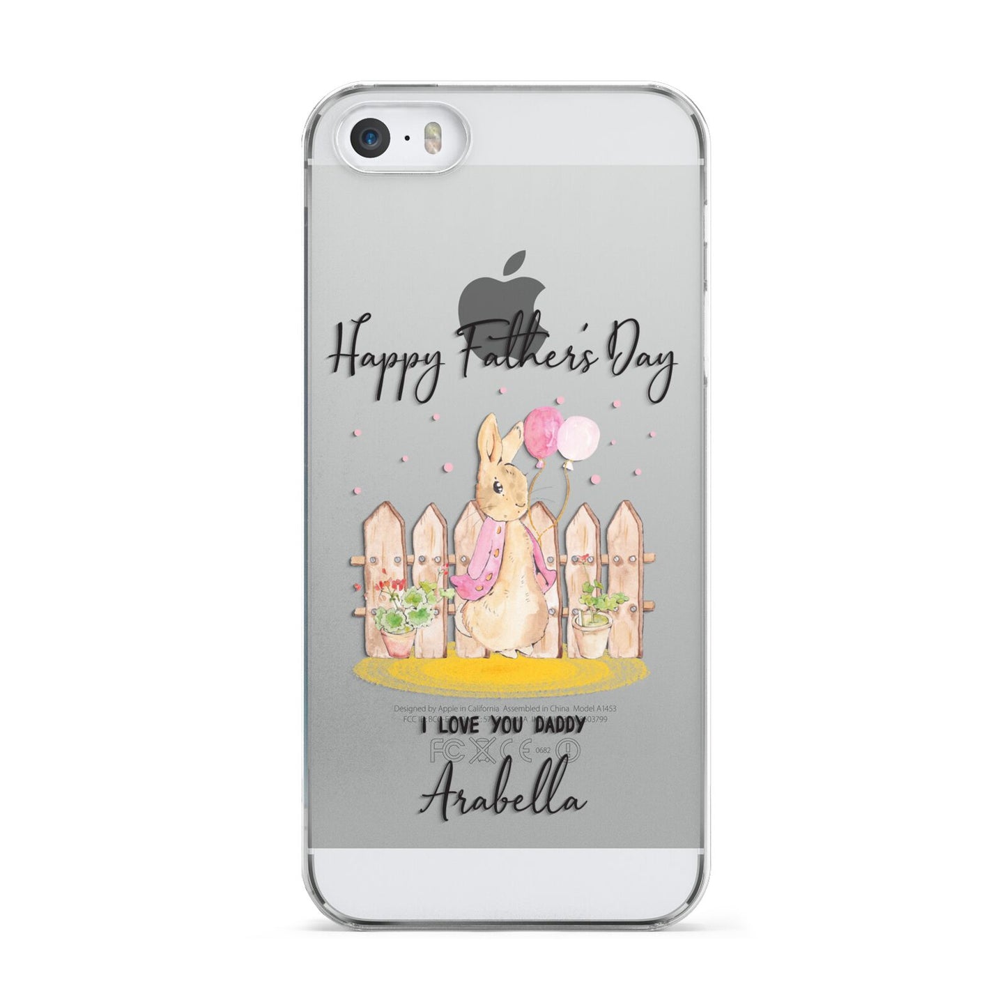 Fathers Day Girl Rabbit Apple iPhone 5 Case