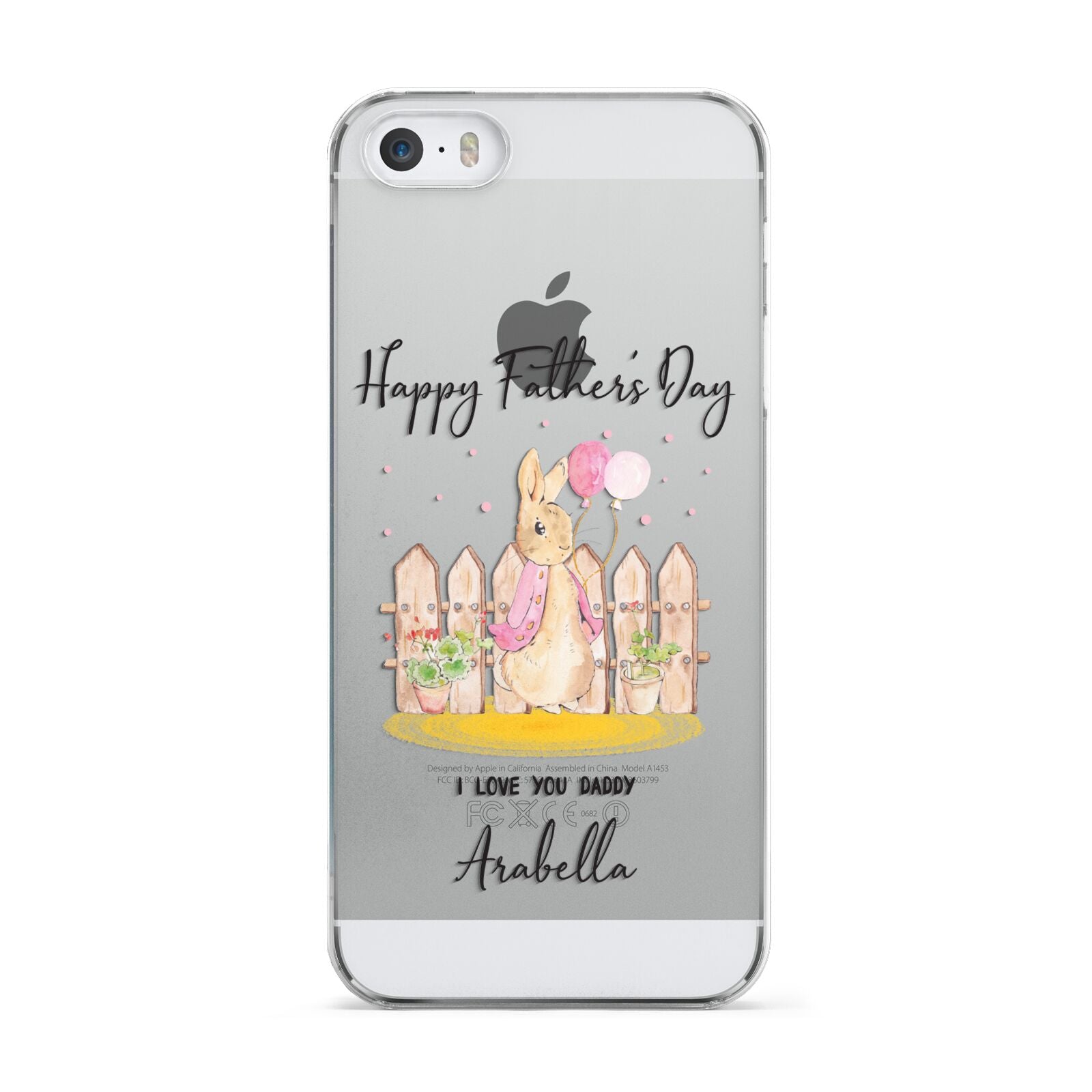 Fathers Day Girl Rabbit Apple iPhone 5 Case