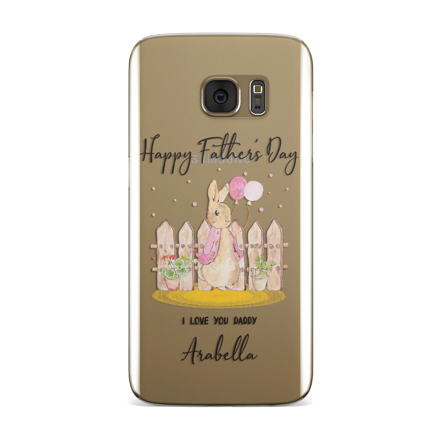 Fathers Day Girl Rabbit Samsung Galaxy Case