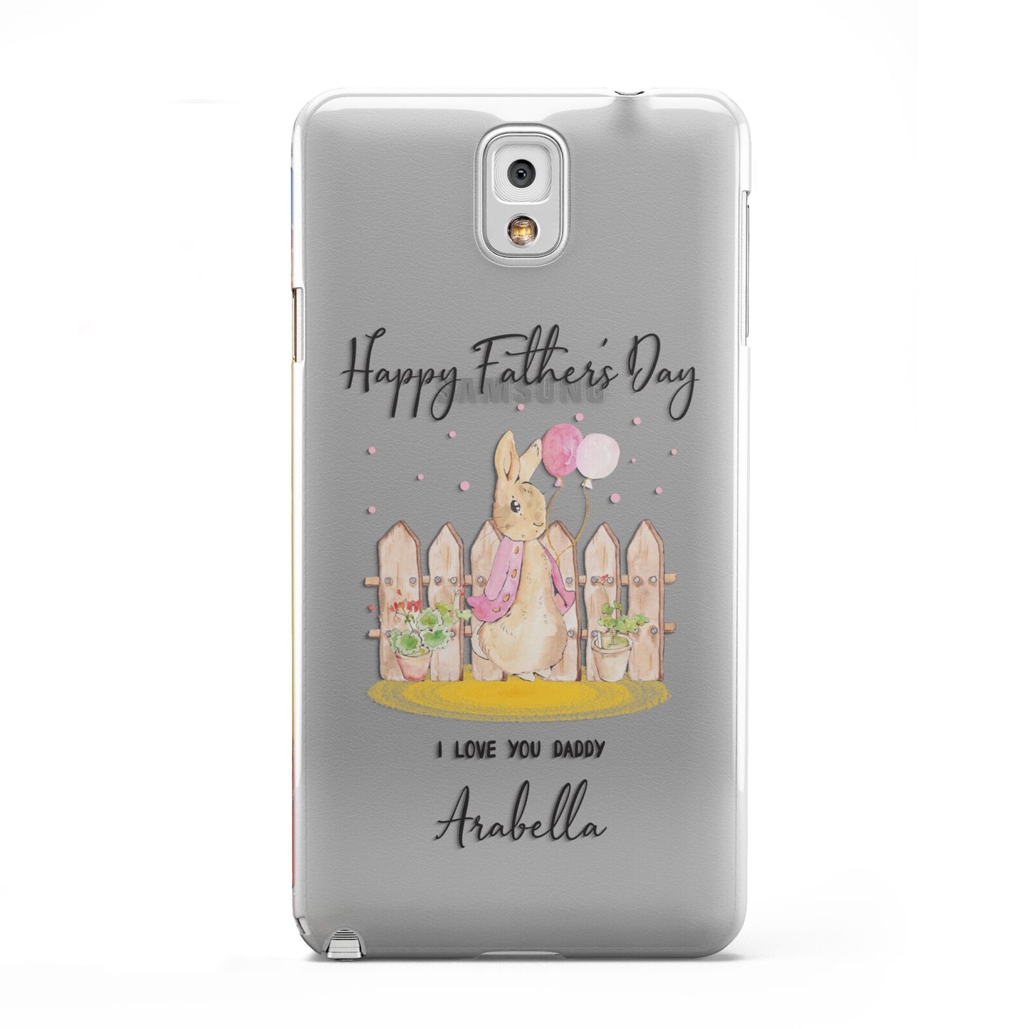 Fathers Day Girl Rabbit Samsung Galaxy Note 3 Case