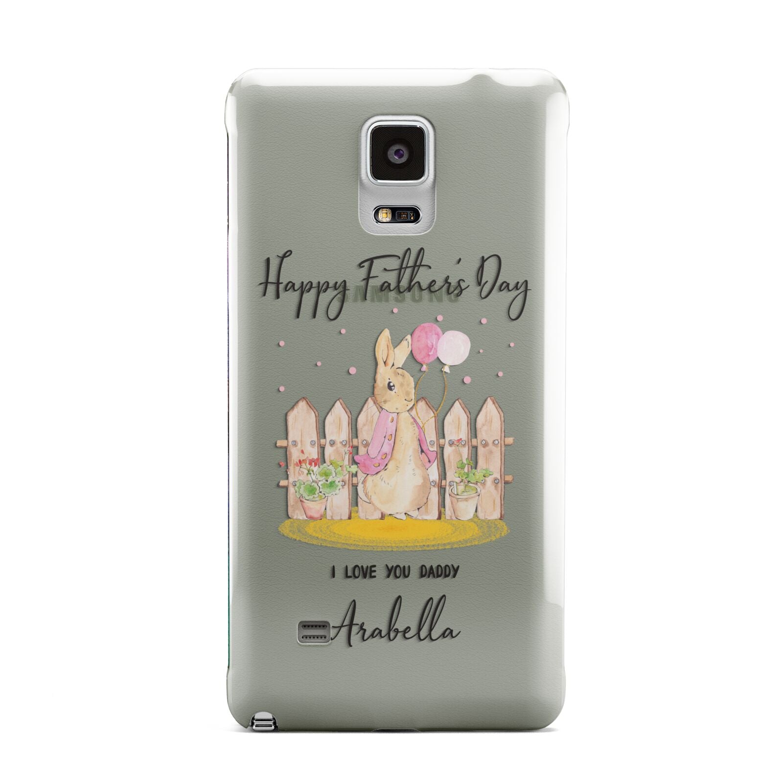 Fathers Day Girl Rabbit Samsung Galaxy Note 4 Case