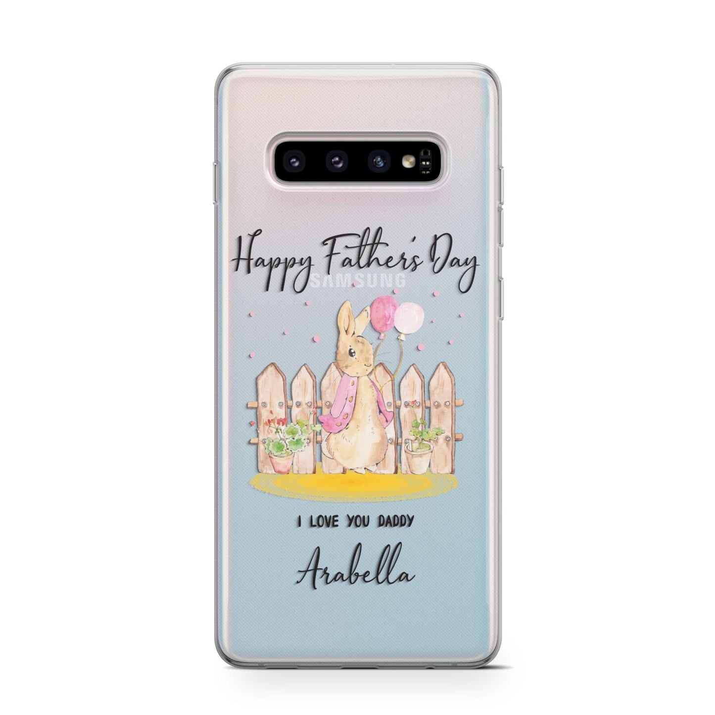 Fathers Day Girl Rabbit Samsung Galaxy S10 Case
