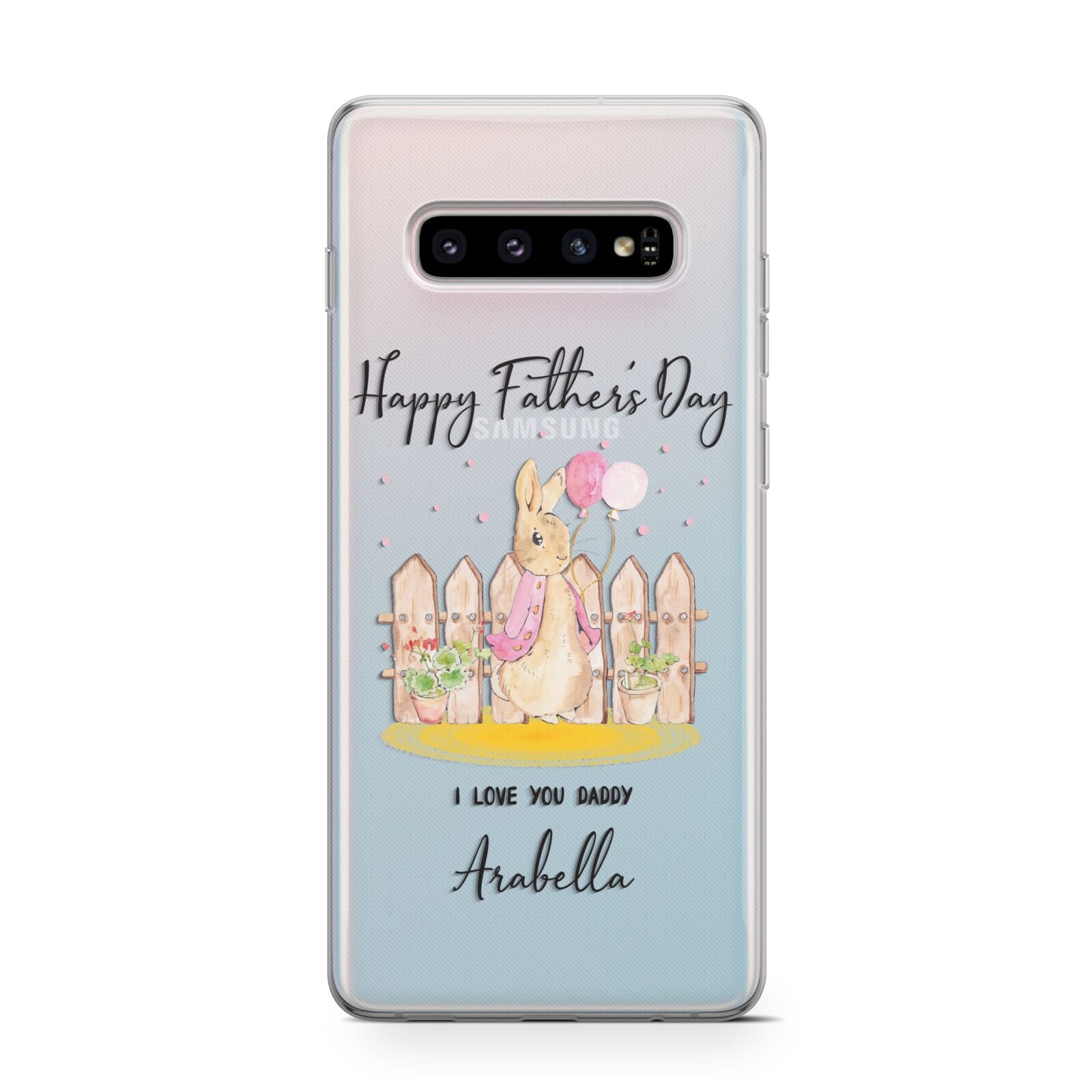 Fathers Day Girl Rabbit Samsung Galaxy S10 Case
