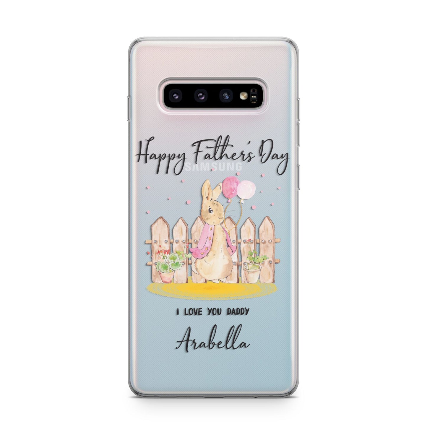 Fathers Day Girl Rabbit Samsung Galaxy S10 Plus Case