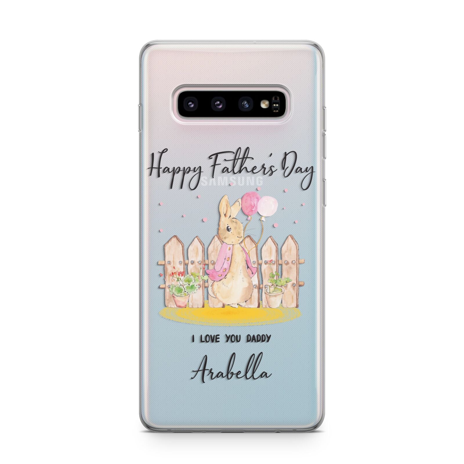 Fathers Day Girl Rabbit Samsung Galaxy S10 Plus Case