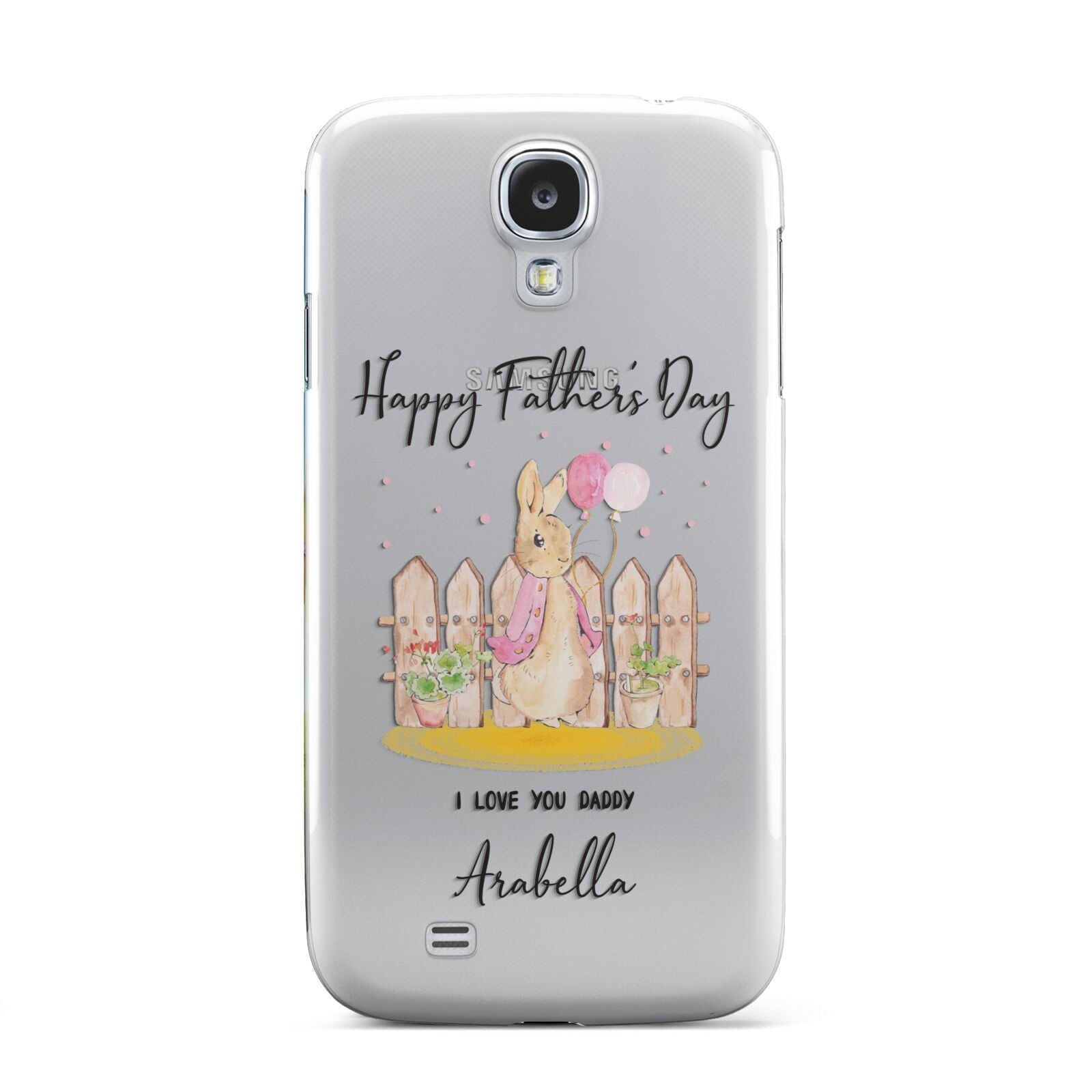 Fathers Day Girl Rabbit Samsung Galaxy S4 Case