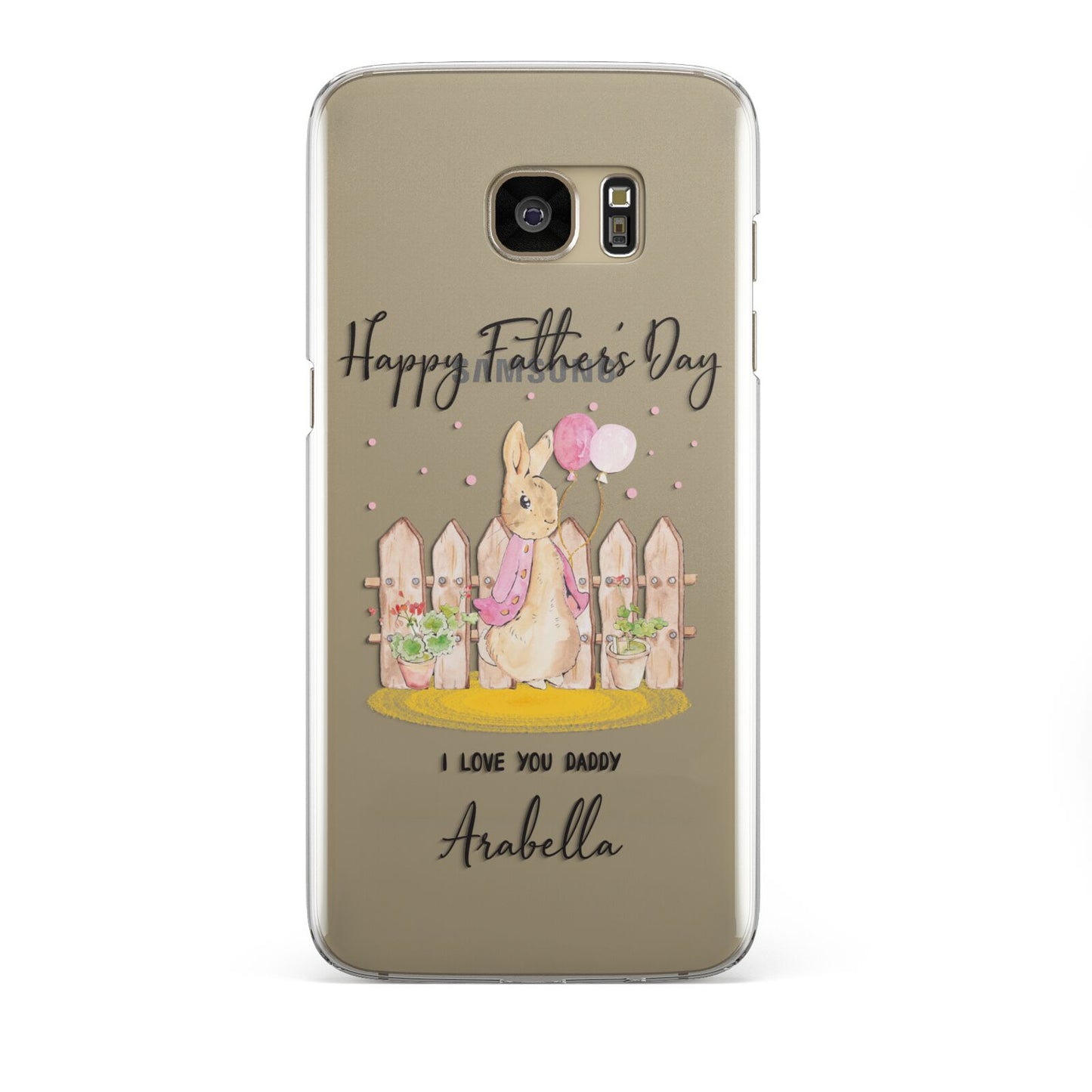 Fathers Day Girl Rabbit Samsung Galaxy S7 Edge Case
