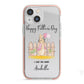 Fathers Day Girl Rabbit iPhone 13 Mini TPU Impact Case with Pink Edges