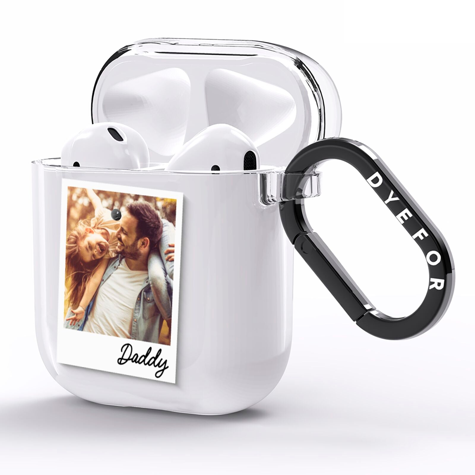 Fathers Day Photo AirPods Clear Case Side Image