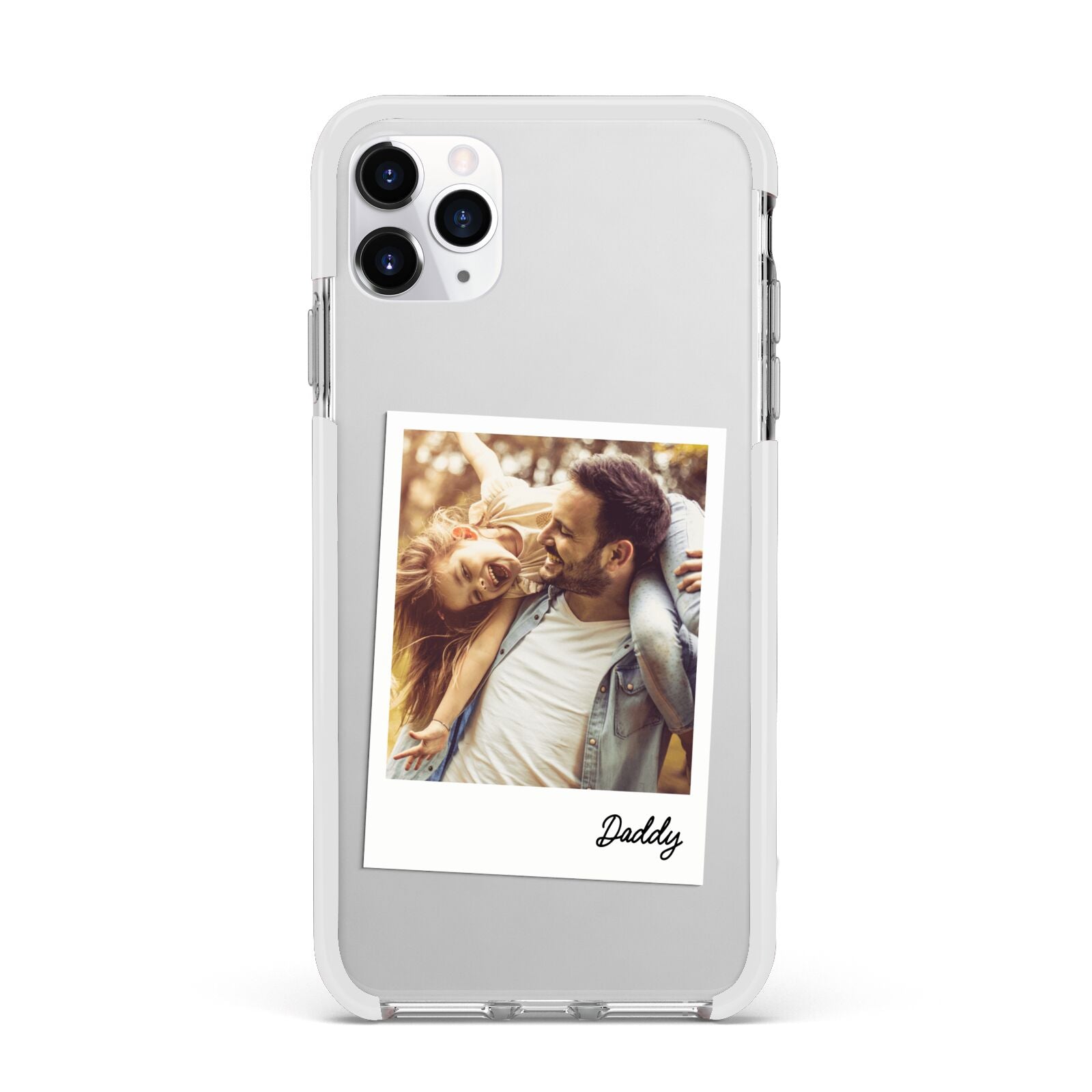 Fathers Day Photo Apple iPhone 11 Pro Max in Silver with White Impact Case