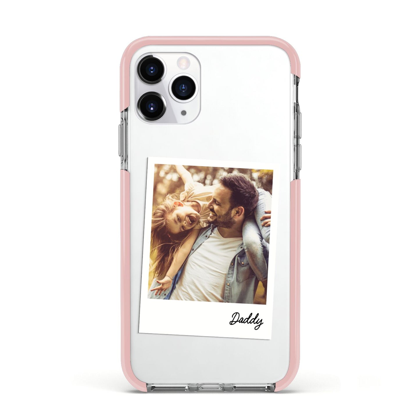 Fathers Day Photo Apple iPhone 11 Pro in Silver with Pink Impact Case