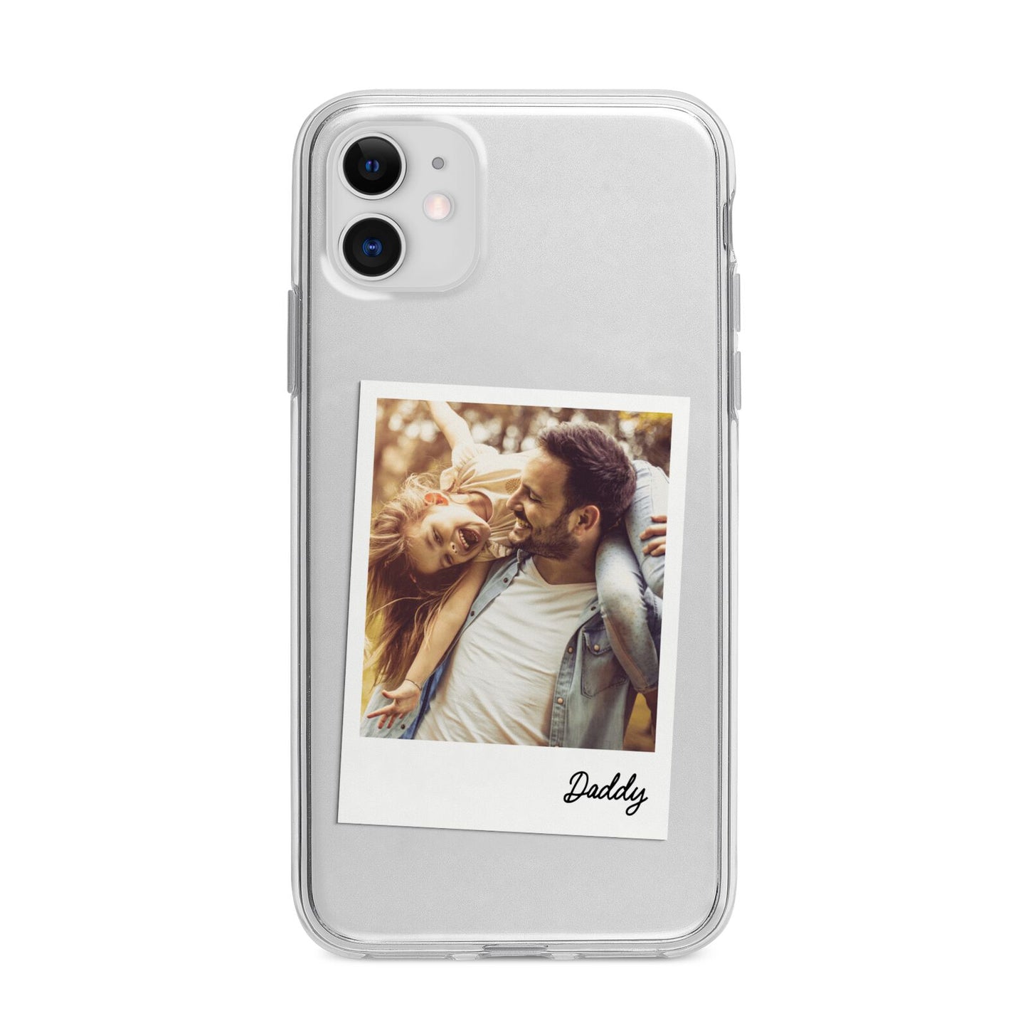 Fathers Day Photo Apple iPhone 11 in White with Bumper Case