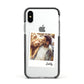 Fathers Day Photo Apple iPhone Xs Impact Case Black Edge on Silver Phone