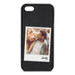 Fathers Day Photo Black Pebble Leather iPhone 5 Case
