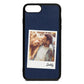 Fathers Day Photo Navy Blue Pebble Leather iPhone 8 Plus Case