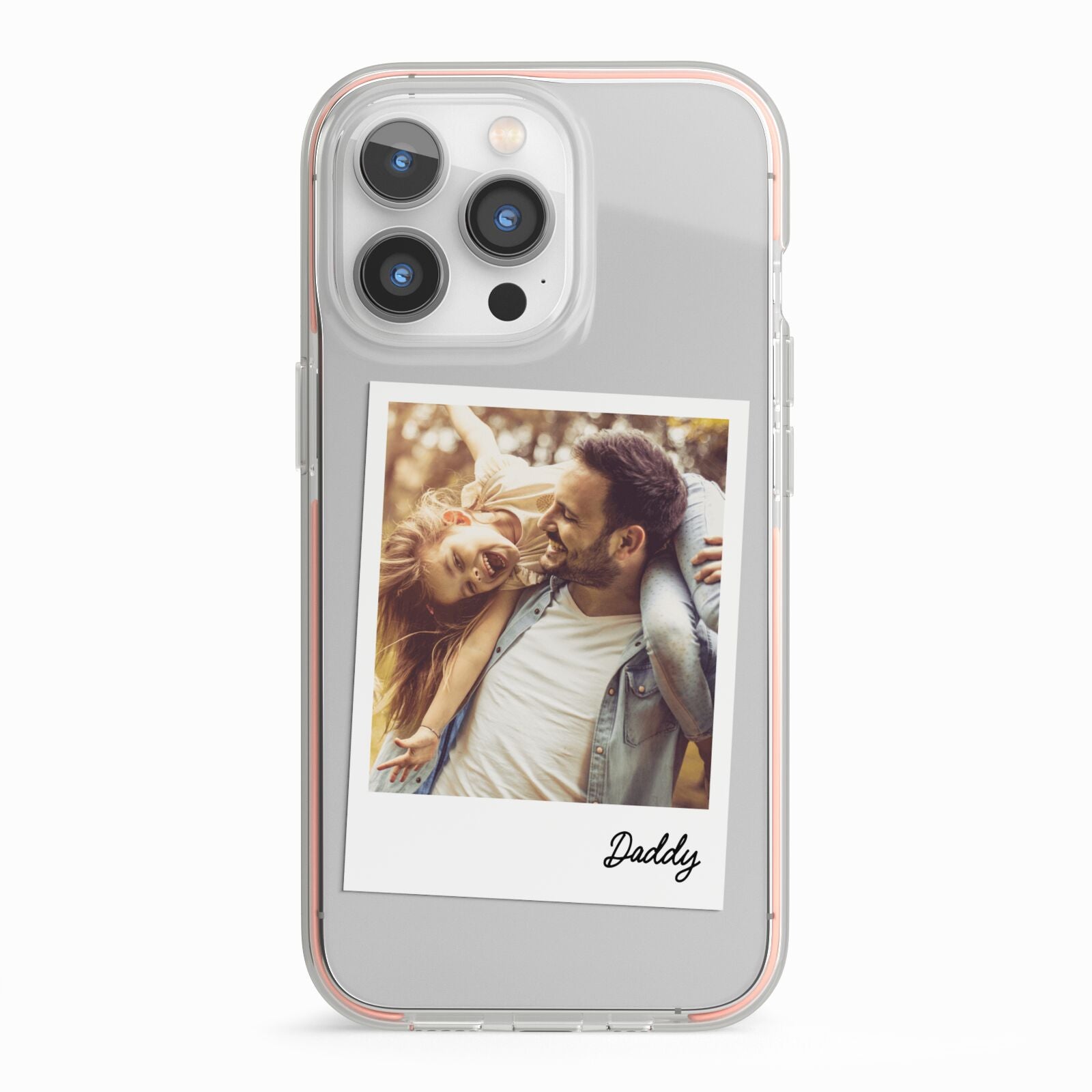 Fathers Day Photo iPhone 13 Pro TPU Impact Case with Pink Edges