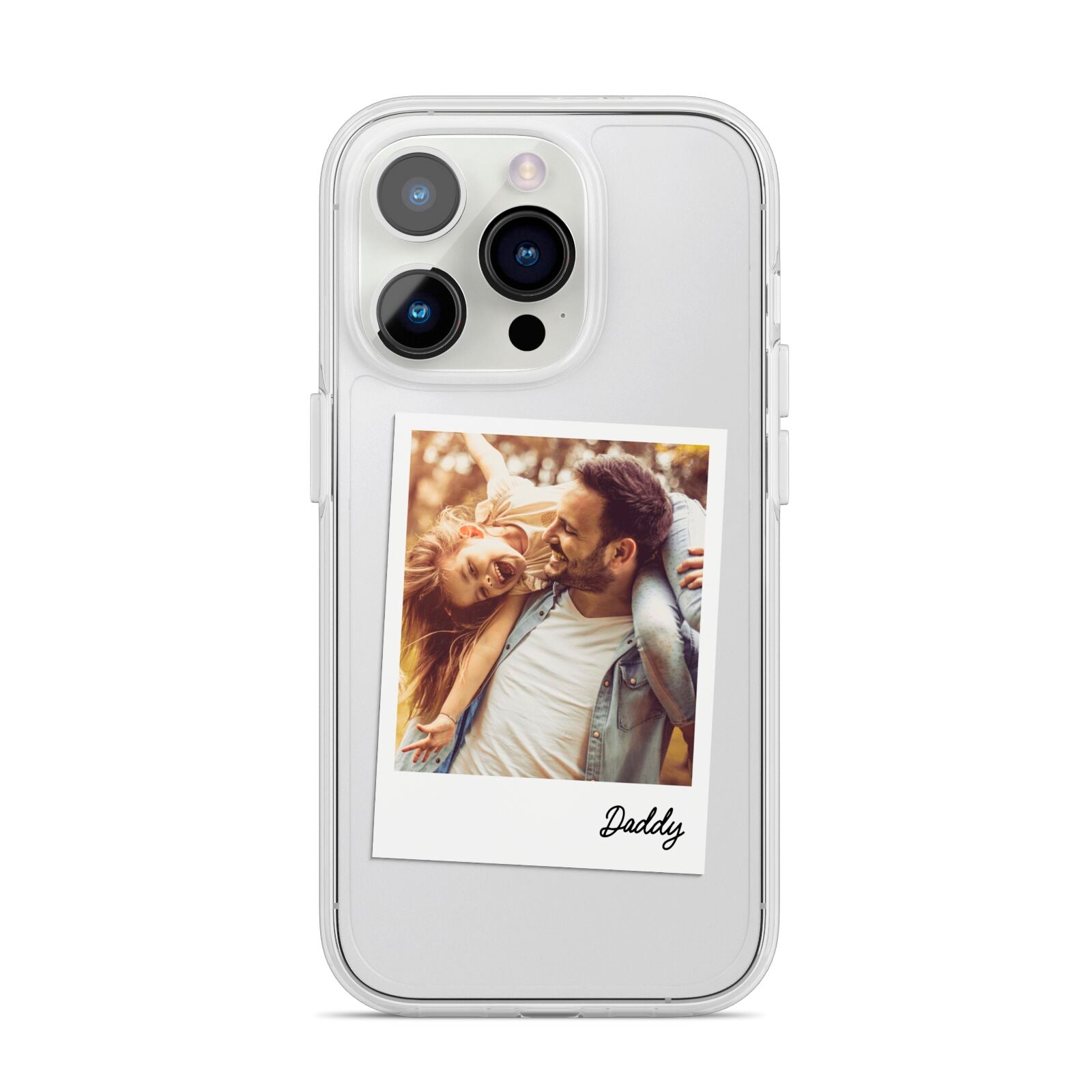 Fathers Day Photo iPhone 14 Pro Clear Tough Case Silver