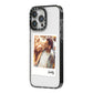 Fathers Day Photo iPhone 14 Pro Max Black Impact Case Side Angle on Silver phone