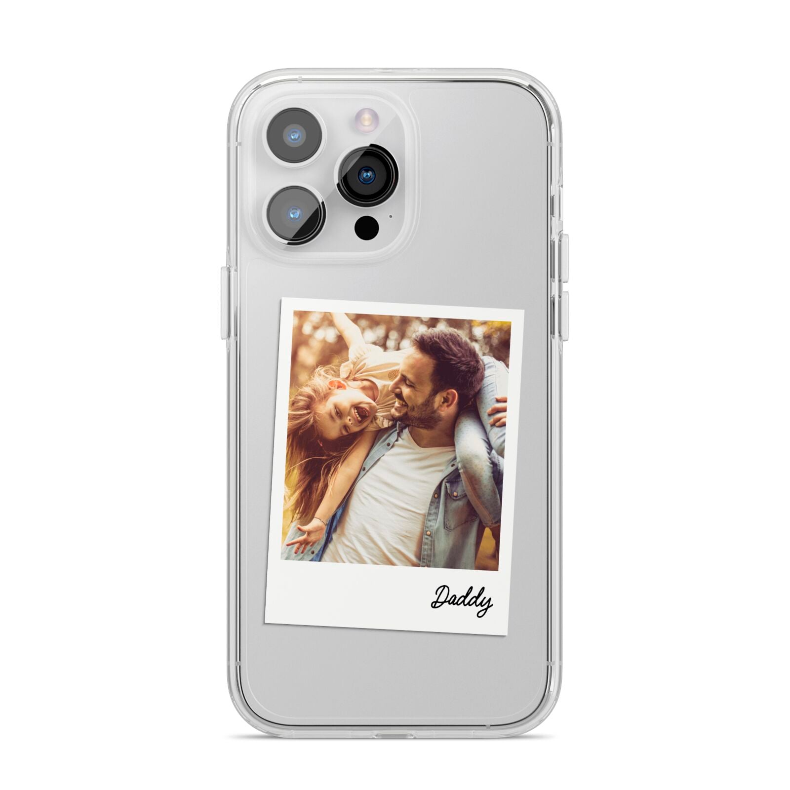 Fathers Day Photo iPhone 14 Pro Max Clear Tough Case Silver
