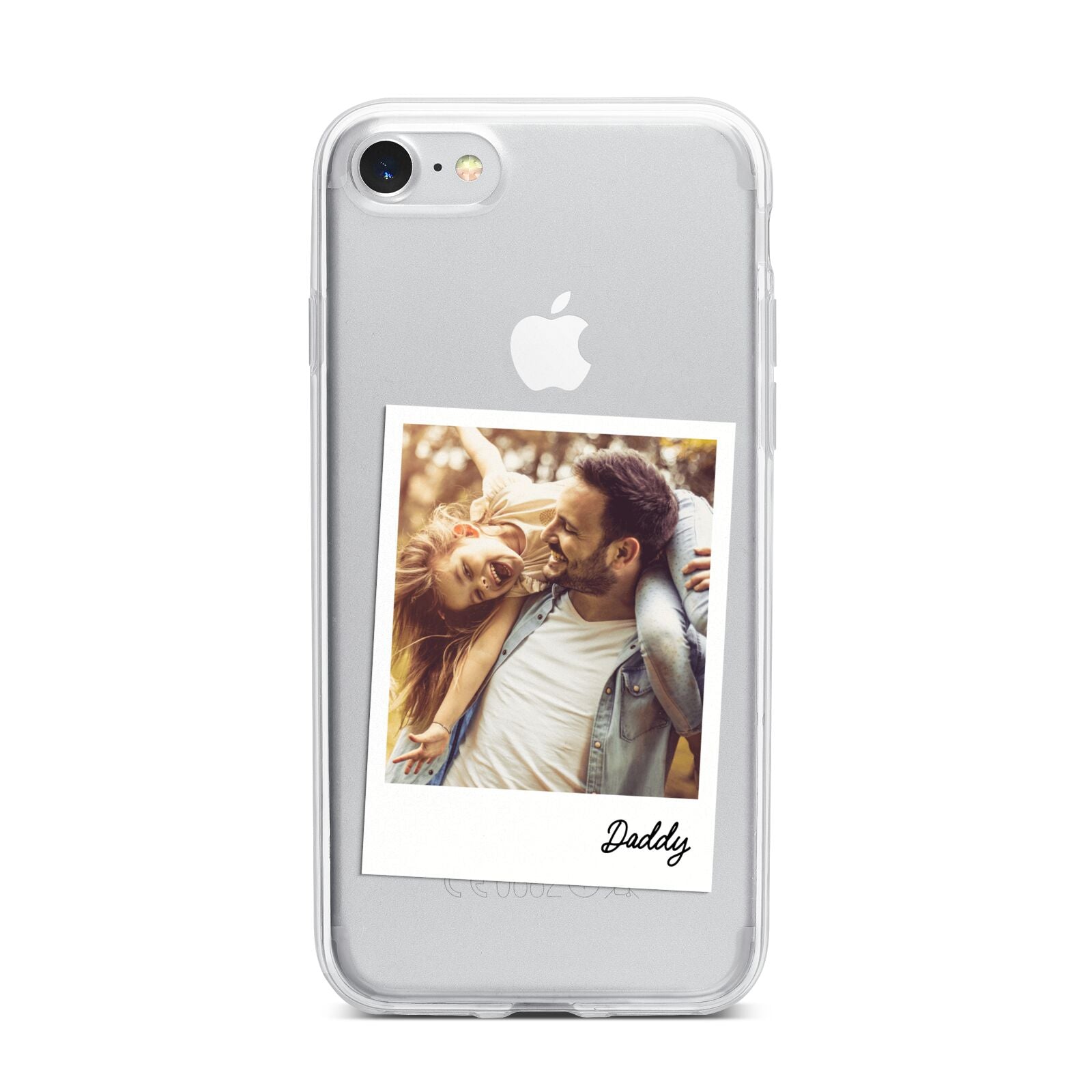 Fathers Day Photo iPhone 7 Bumper Case on Silver iPhone