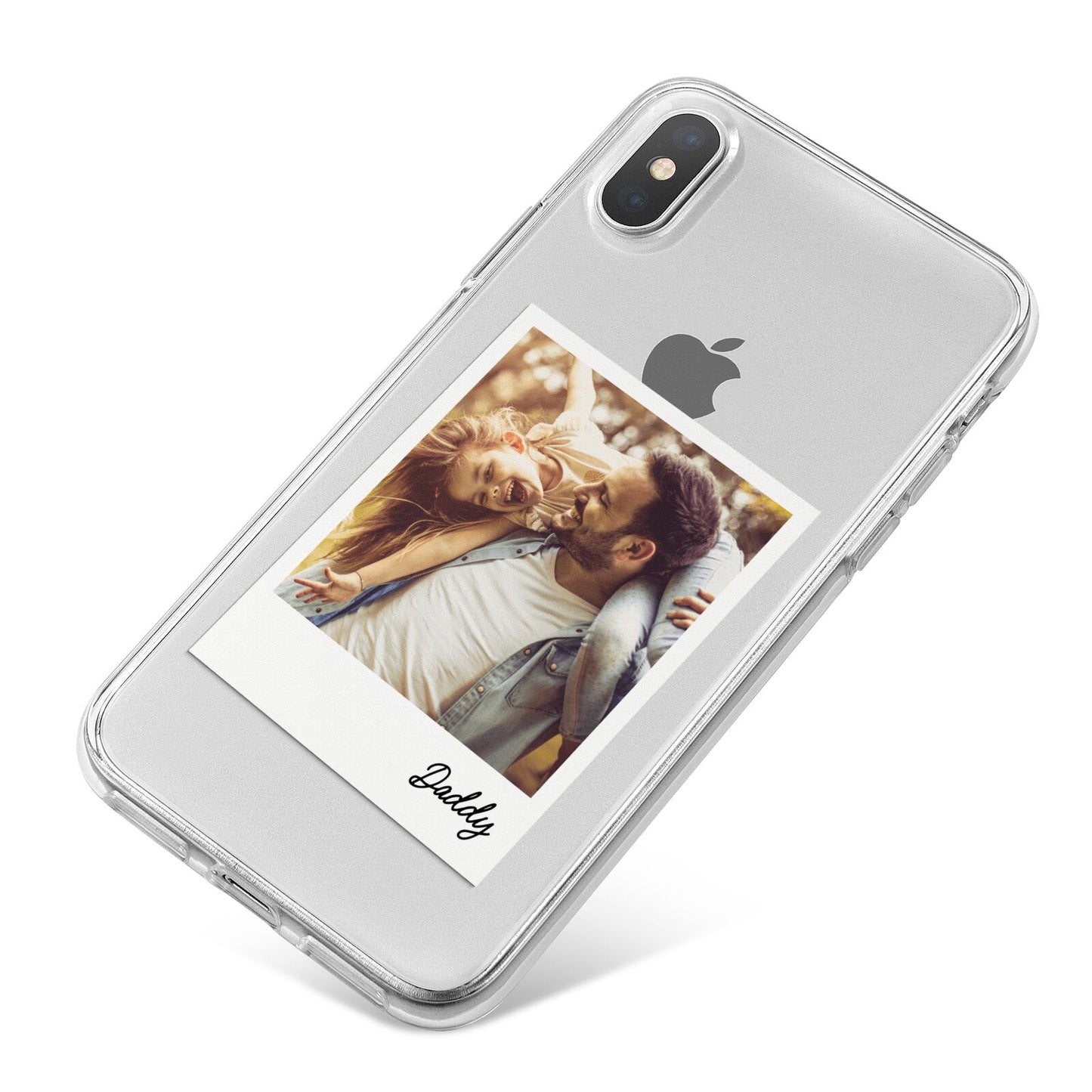 Fathers Day Photo iPhone X Bumper Case on Silver iPhone