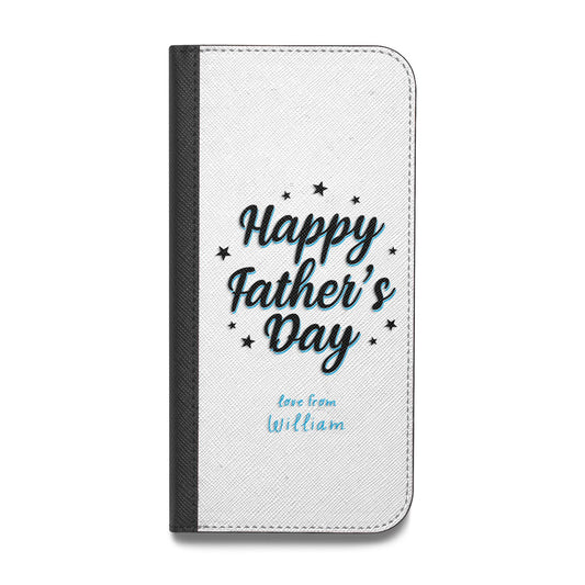 Fathers Day Vegan Leather Flip iPhone Case