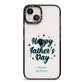 Fathers Day iPhone 13 Black Impact Case on Silver phone
