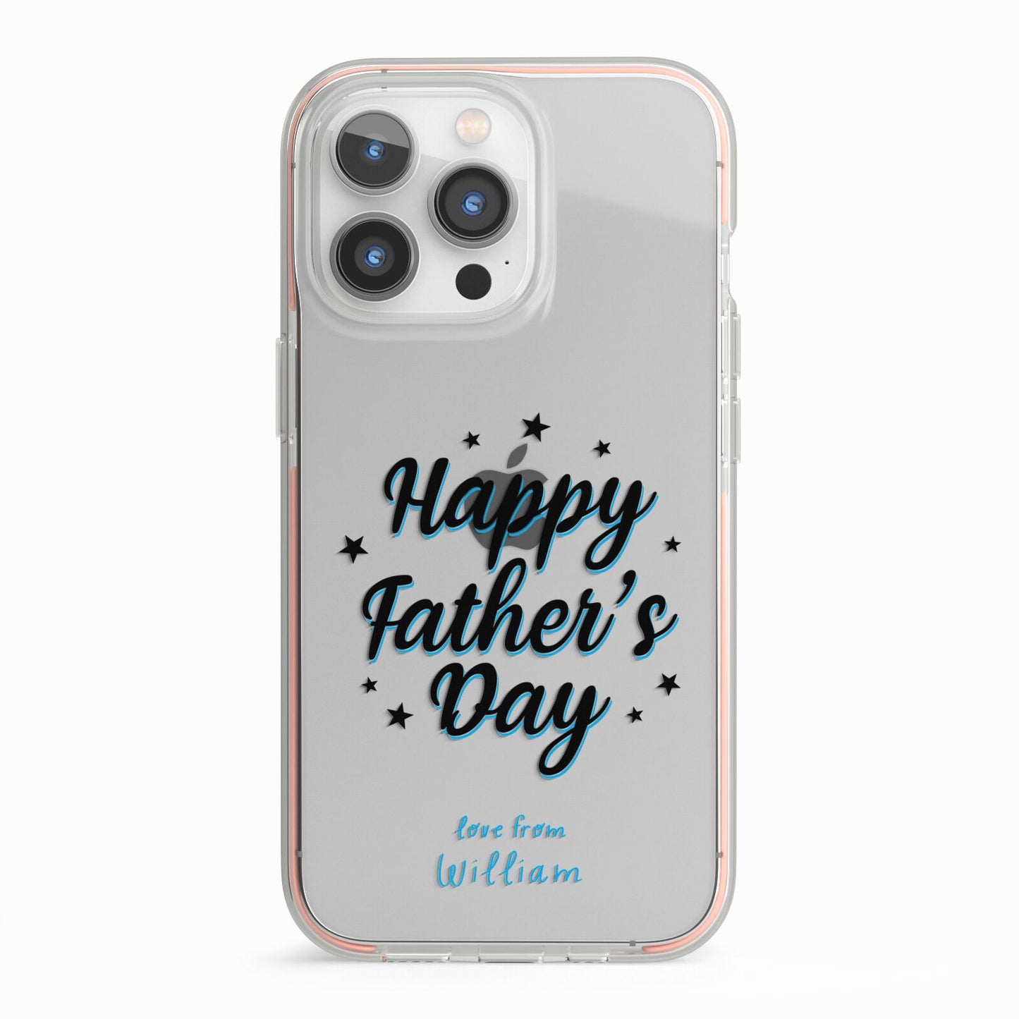 Fathers Day iPhone 13 Pro TPU Impact Case with Pink Edges