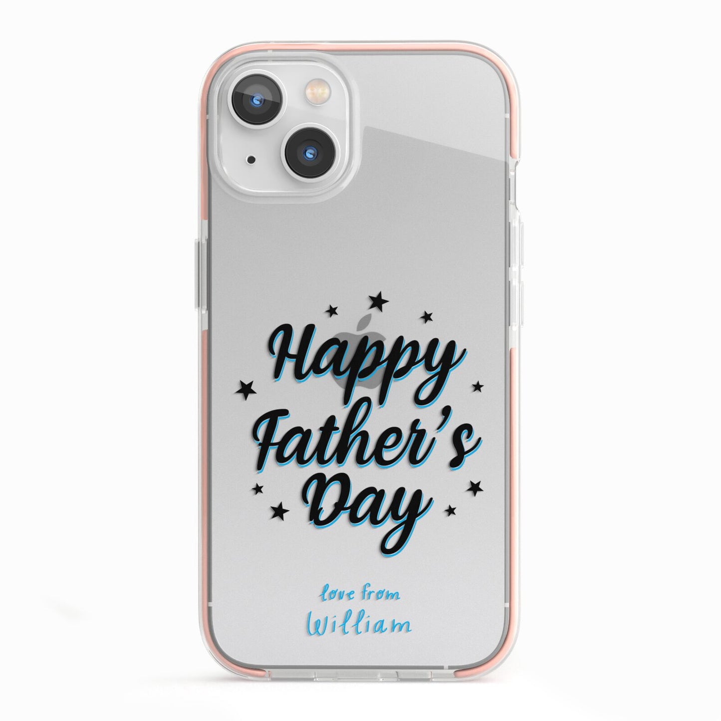 Fathers Day iPhone 13 TPU Impact Case with Pink Edges