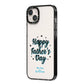 Fathers Day iPhone 14 Plus Black Impact Case Side Angle on Silver phone