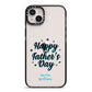 Fathers Day iPhone 14 Plus Black Impact Case on Silver phone
