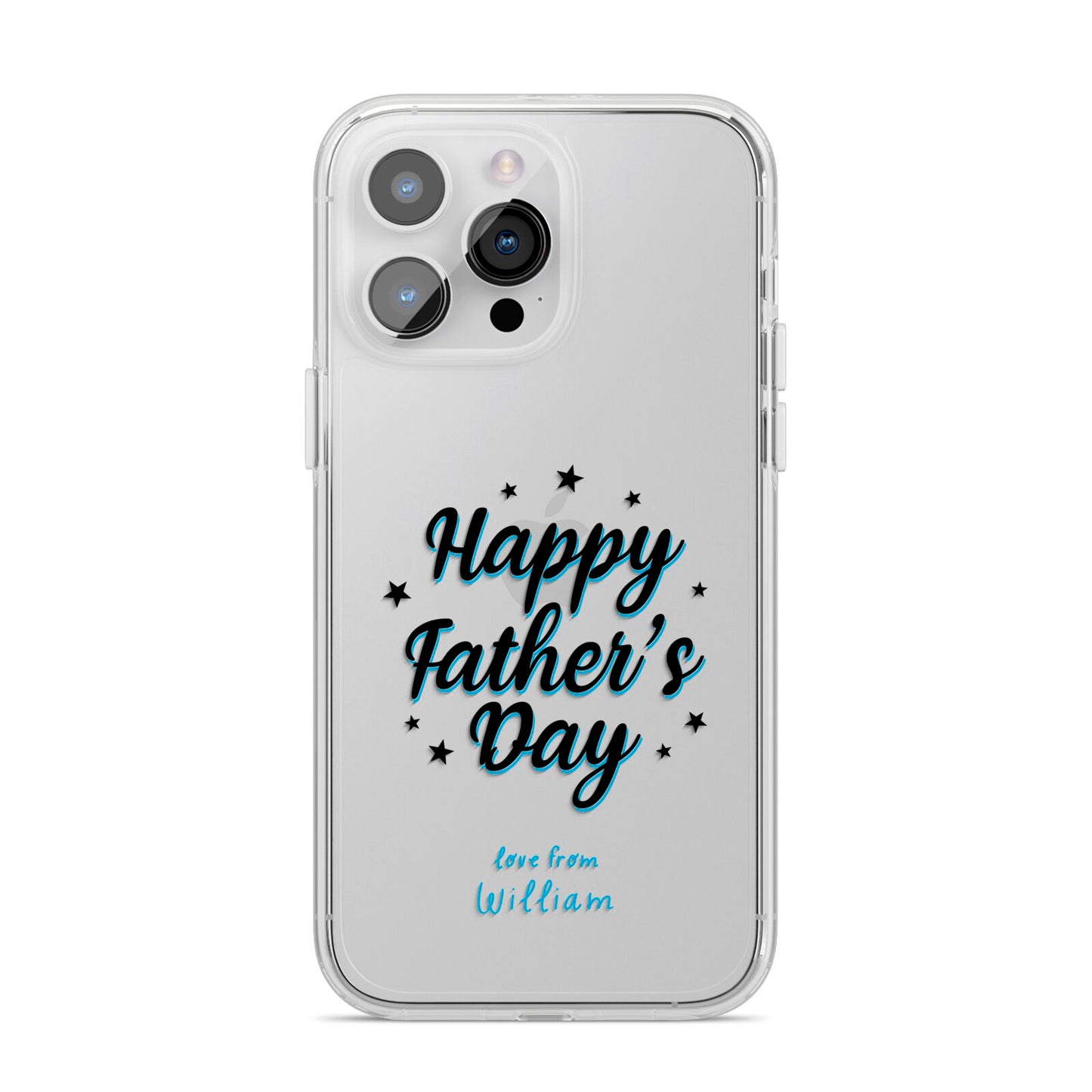 Fathers Day iPhone 14 Pro Max Clear Tough Case Silver