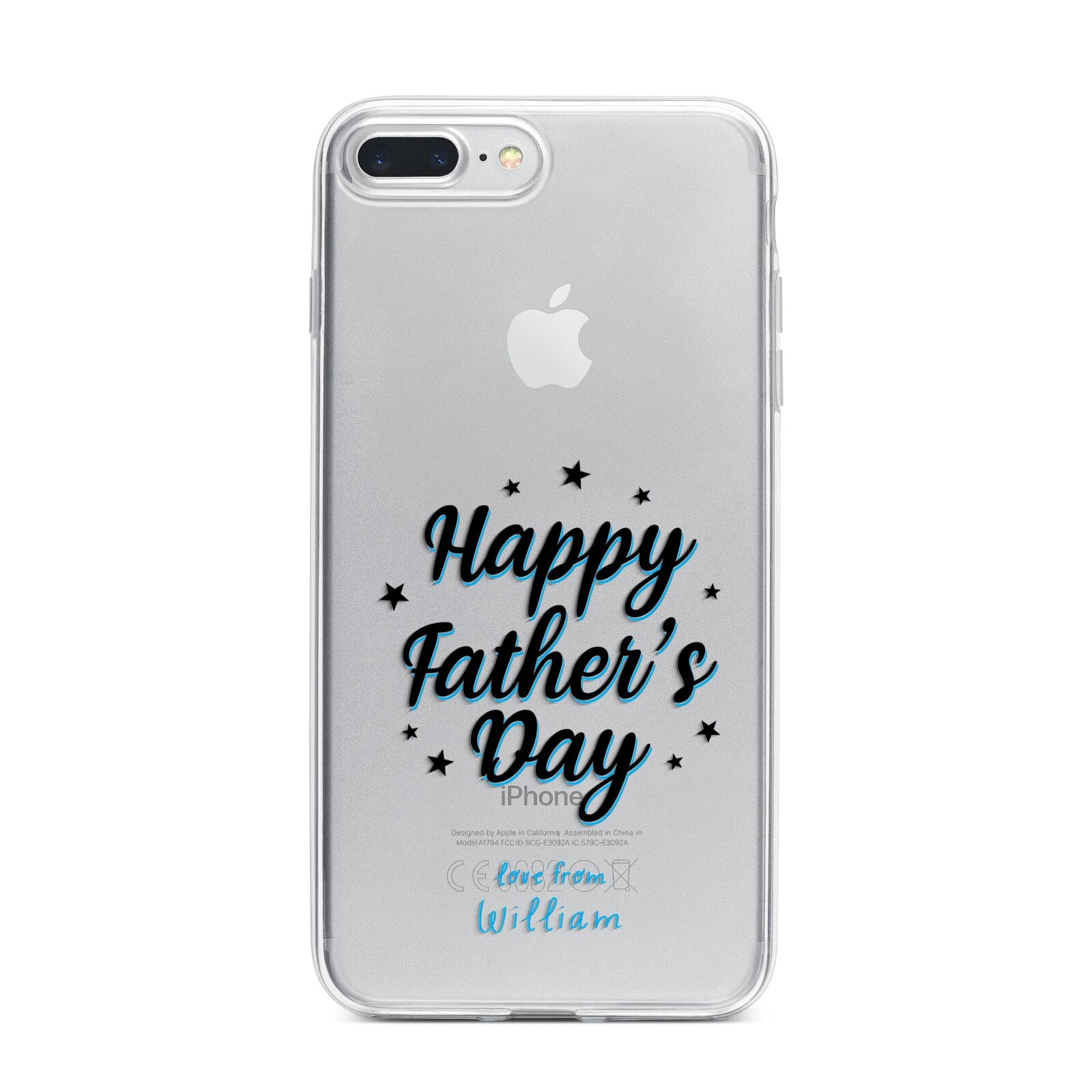 Fathers Day iPhone 7 Plus Bumper Case on Silver iPhone