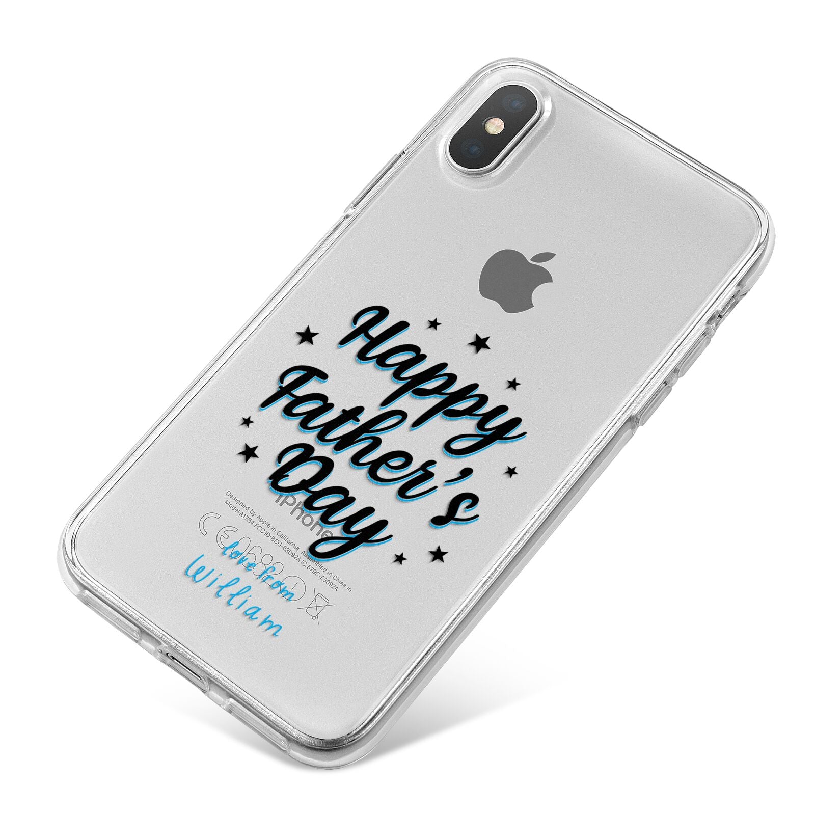 Fathers Day iPhone X Bumper Case on Silver iPhone