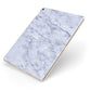 Faux Carrara Marble Print Apple iPad Case on Gold iPad Side View