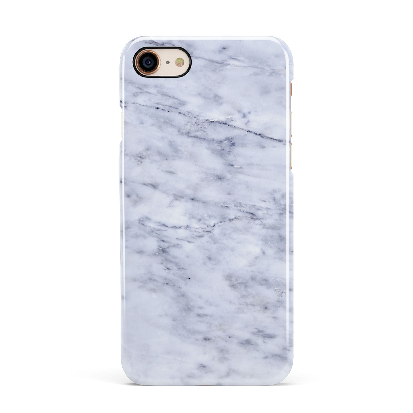 Faux Carrara Marble Print Apple iPhone 7 8 3D Snap Case